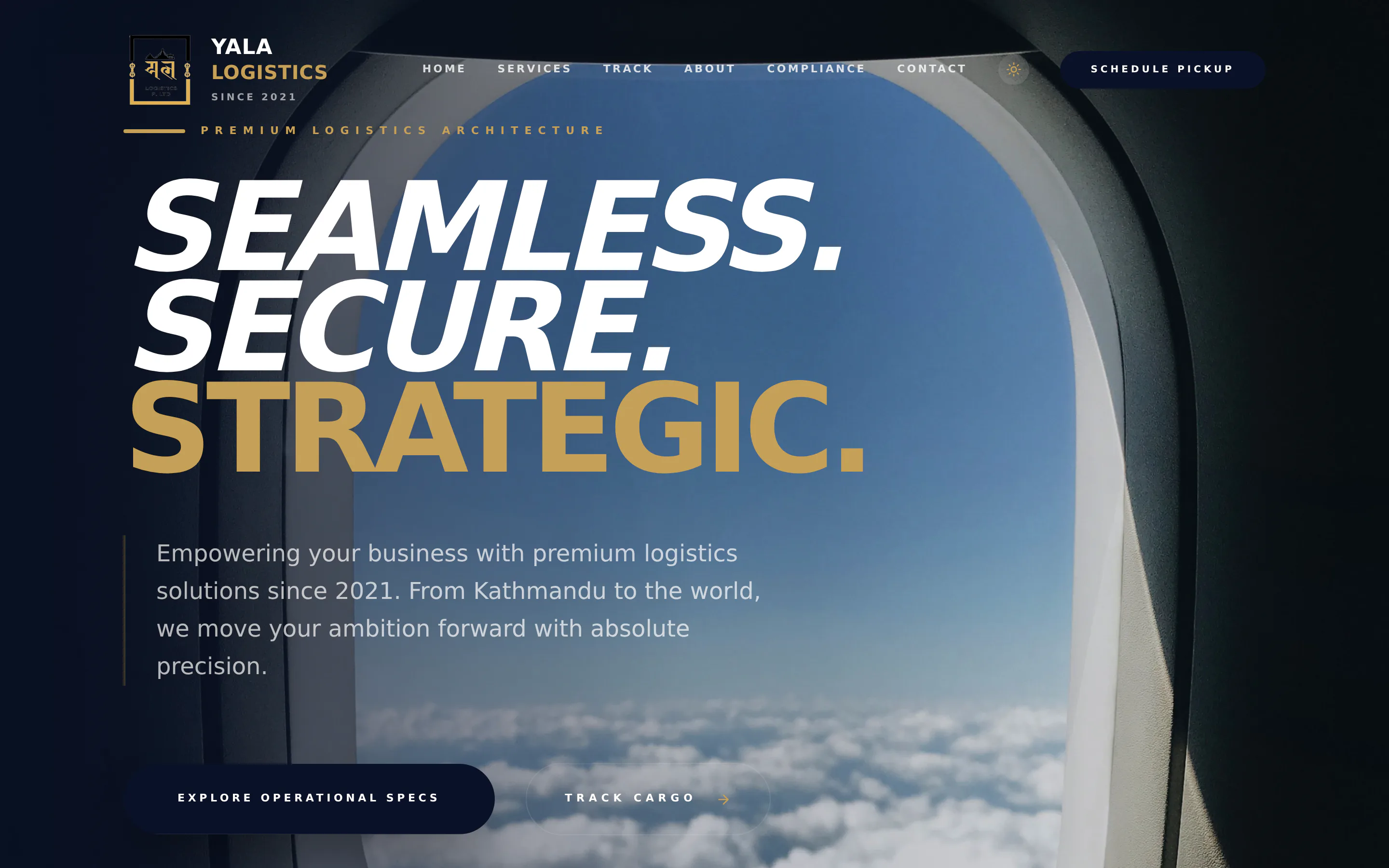 Yala Logistics corporate website designed and built by CodeCraft